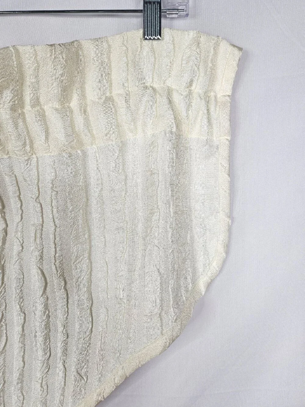 Croscill | Set of 5 Ivory Scalloped Window Valances | 38.5